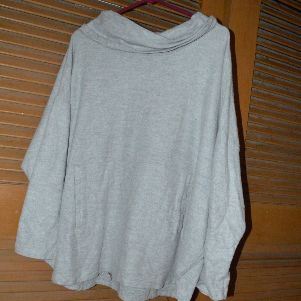 Olivia Sky Gray Soft Fuzzy Turtleneck Sweater 2X